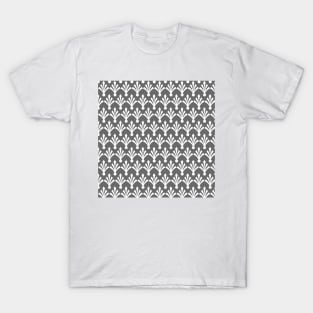 Grey diamond shaped motif pattern T-Shirt